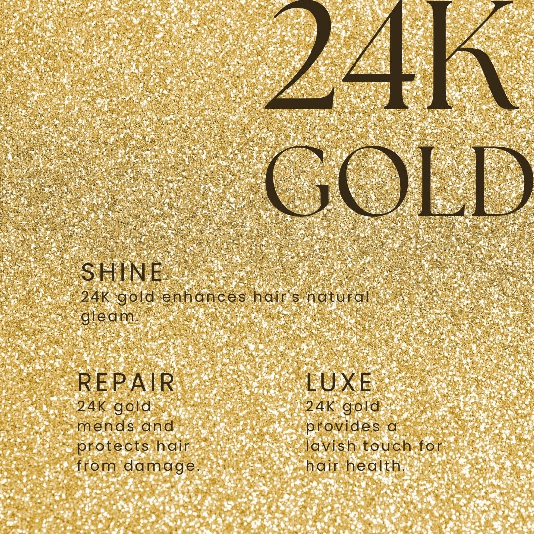 24K Gold Hair Oil Serum for Curly Frizzy Hair - 1.69oz. / 50ml